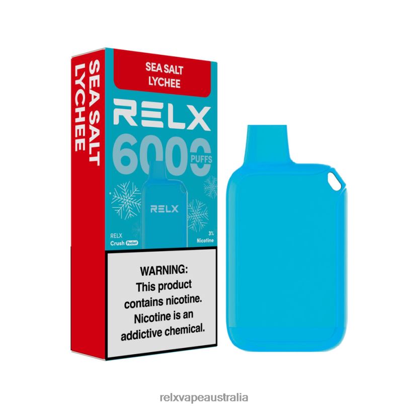 RELX Crush Pocket 6000 Icy | 0P6VV14 ‎RELX Store Melbourne Sea Salt Lychee