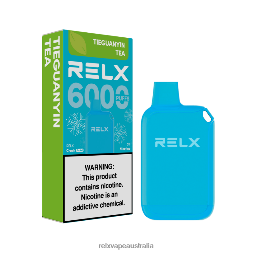 RELX Crush Pocket 6000 Icy | 0P6VV22 ‎RELX Vape Australia TieGuanYin Tea