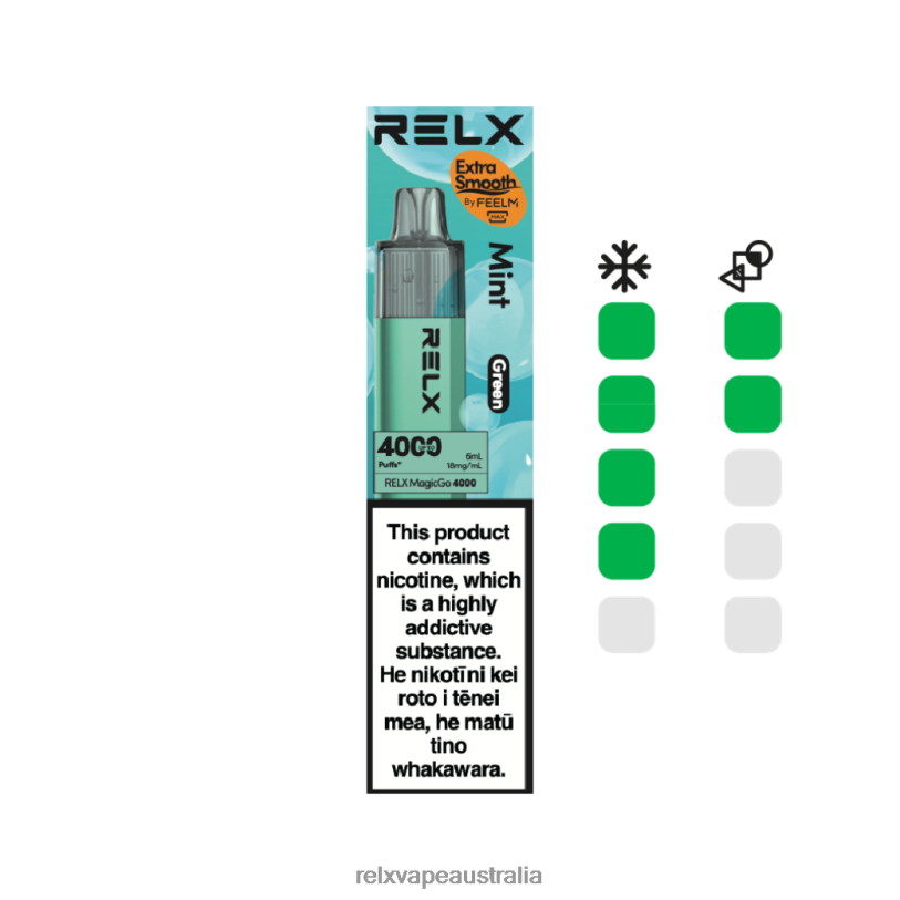 RELX MagicGo 4000 Disposable Vape | 0P6VV4 ‎RELX Sydney Store Mint (Green)