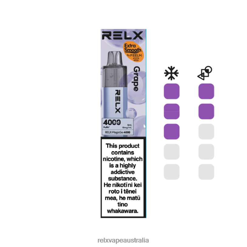 RELX MagicGo 4000 Disposable Vape | 0P6VV6 ‎RELX Australia Melbourne Grape
