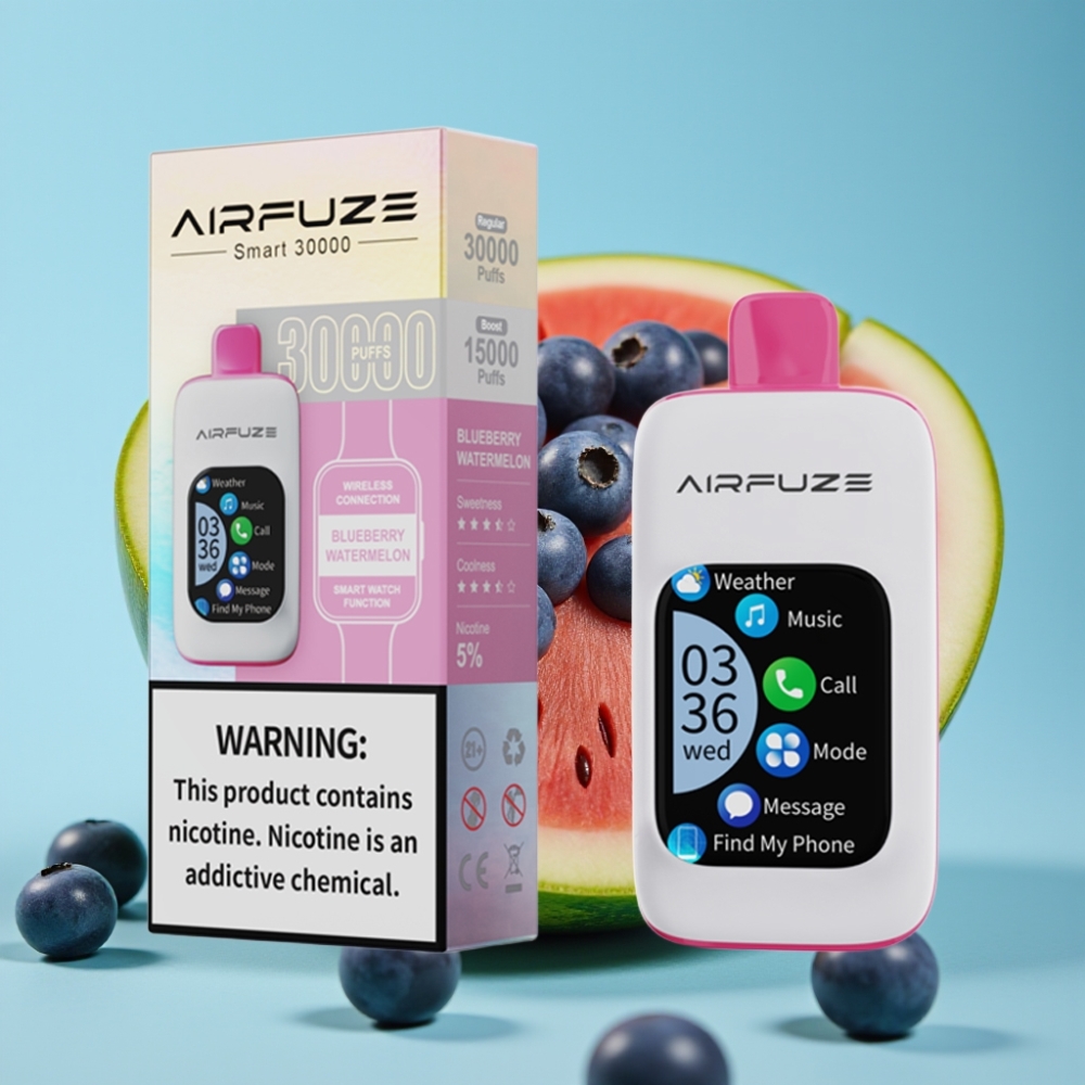 AirFuze Smart 30000 Puffs Disposable Vape Blueberry Watermelon Touch Screen