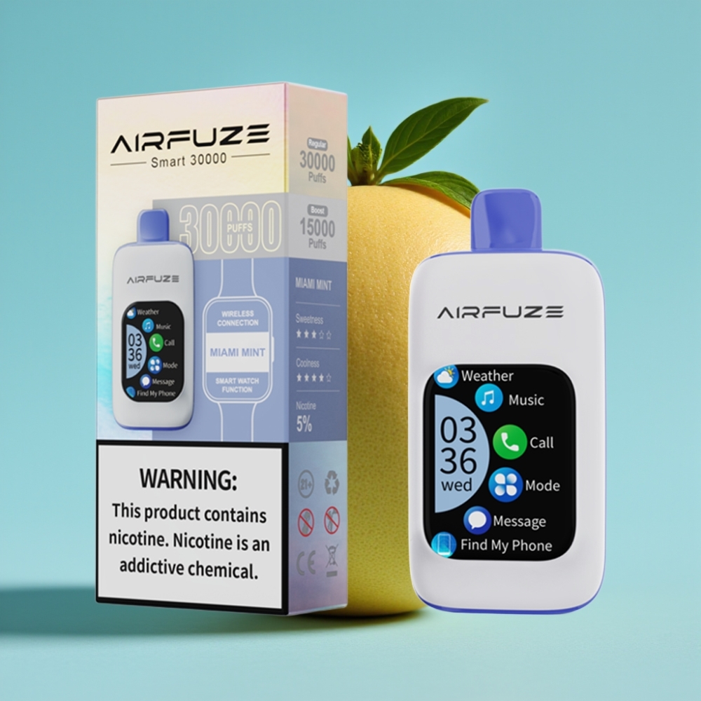 AirFuze Smart 30000 Puffs Disposable Vape Miami Mint with 900mAh & Touch Screen