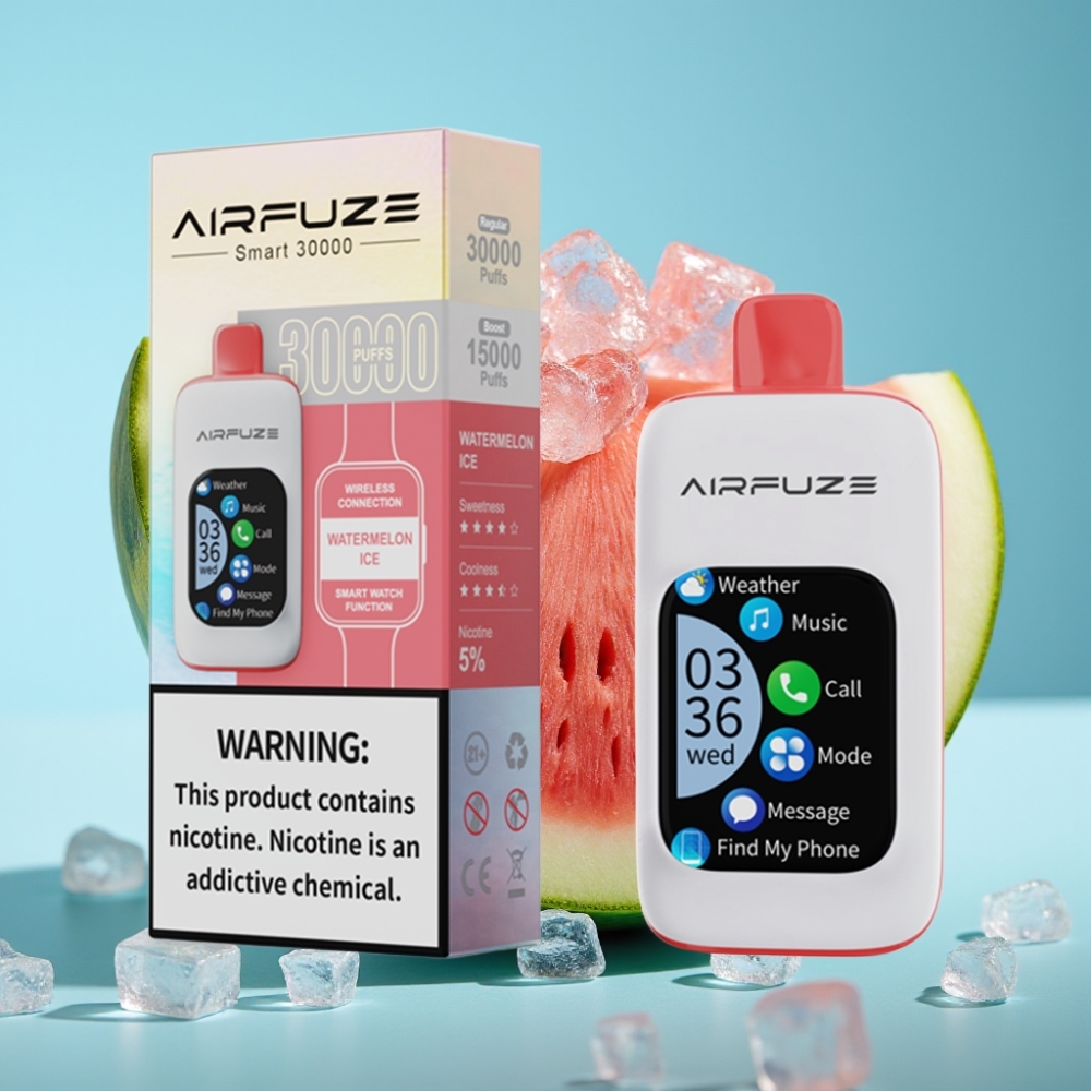 AirFuze Smart 30000 Puffs Disposable Vape Watermelon Ice 5% Nicotine 900mAh Type-C