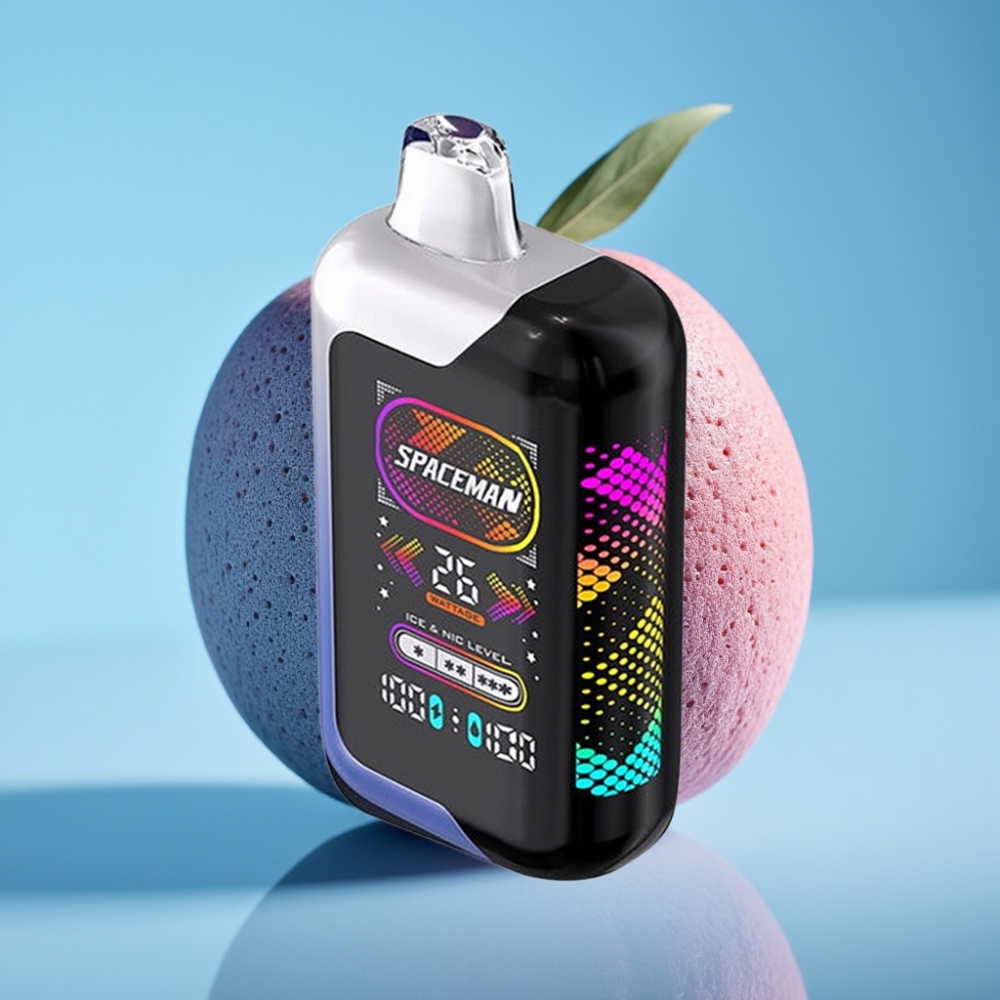 SMOK Spaceman SP40000 Zero Nicotine Disposable Vape 40K Puffs Blue Razz Ice Rechargeable LED Screen Adjustable Power