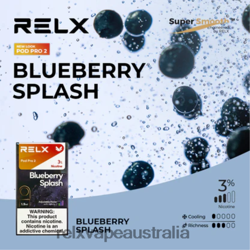 RELX Pod Pro 2 - 3 Pods Blueberry TTLZ90 RELX Australia Melbourne