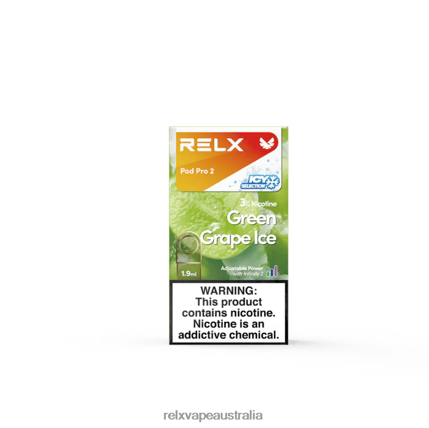 RELX Pod Pro 2 - 3 Pods Green Grapes TTLZ118 RELX Device Melbourne
