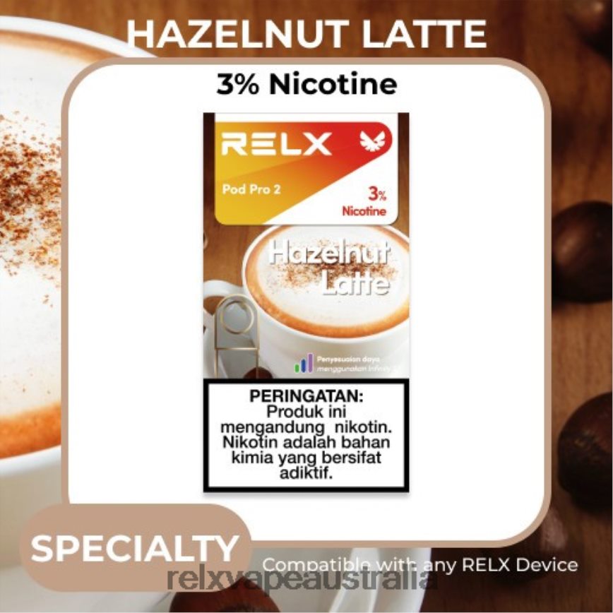 RELX Pod Pro 2 - 3 Pods Hazelnut Latte Coffee TTLZ119 RELX Pods Melbourne